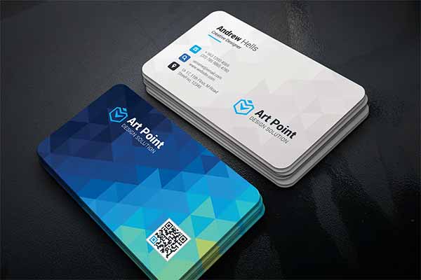 Polygon Background Business Cards
