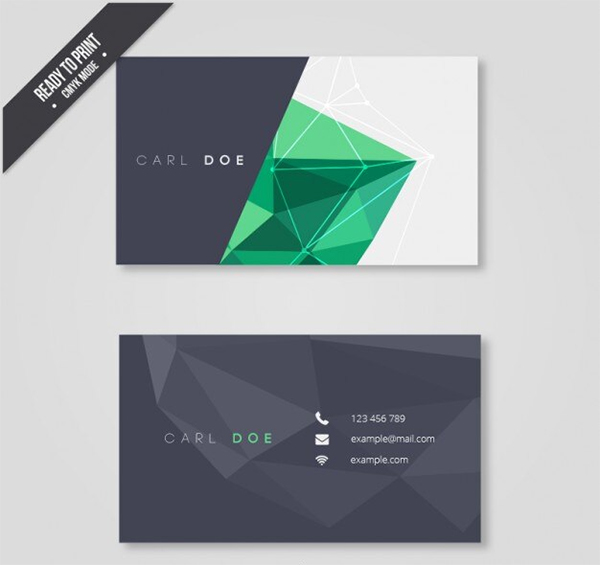 Polygon Free PSD Business Card Template