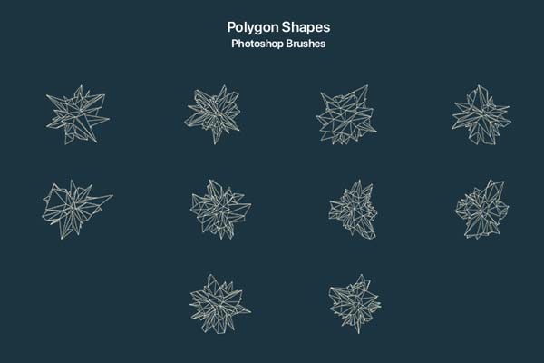 Polygon Shapes Photoshop Brushes
