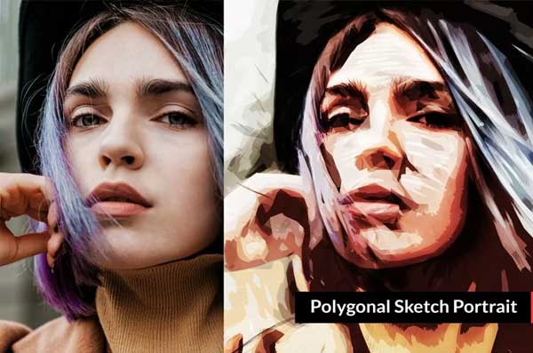 Polygonal Sketch Art PS Action