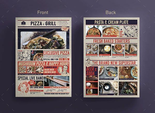 Pop Art Pizza Flyer