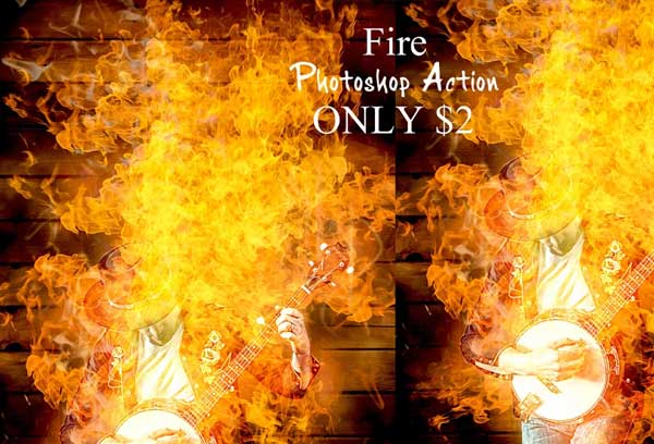 Popular Fire Effect Photoshop Action