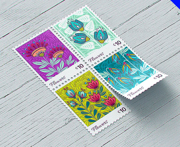 Postage Stamp MockUp Template