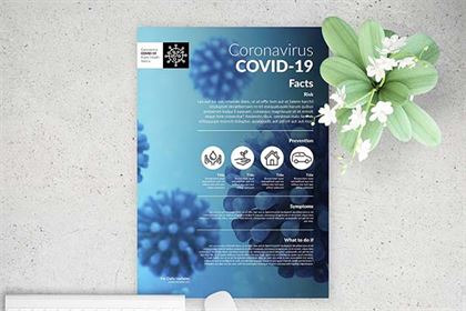 Poster Layout with Covid-19 Flyer