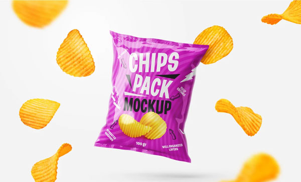 Potato Chips Package Mockup Set
