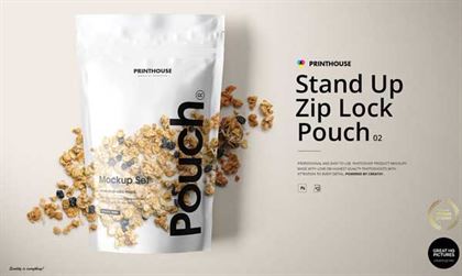 Pouch Packaging Mockups PSD Design Templates