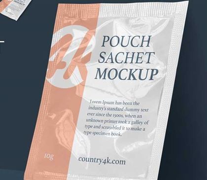 Pouch Sachet Set Mockup Templates