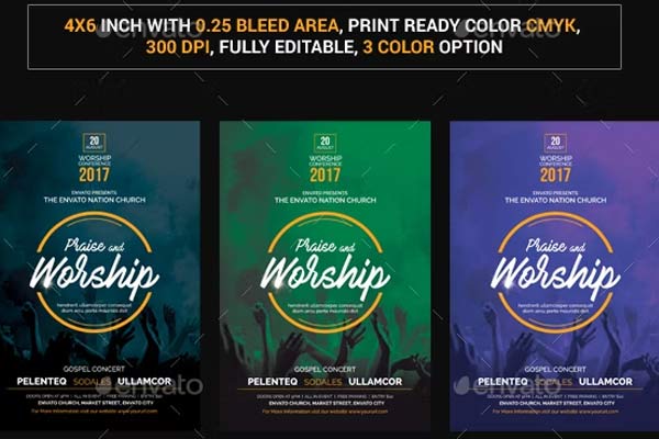Praise and Worship Flyer Design Template