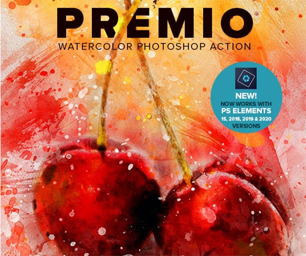 Premio Watercolor Photoshop Action