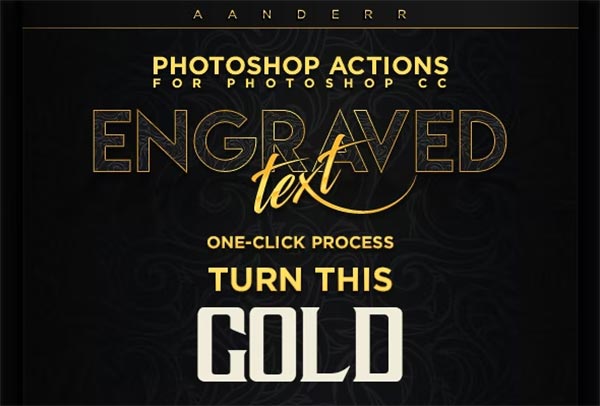 Premium Engraved Text Photoshop Actions