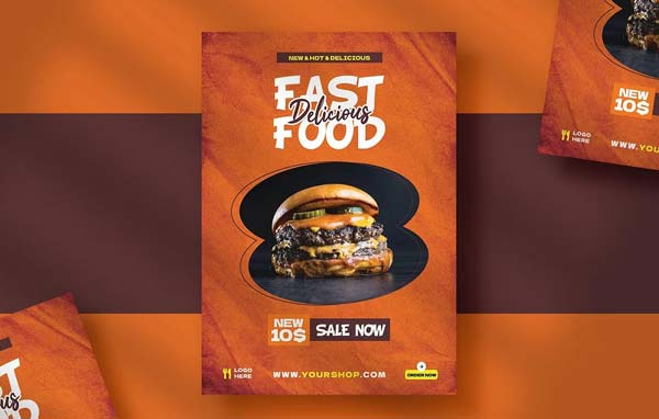 Premium Fast Food Restaurant Flyer Template