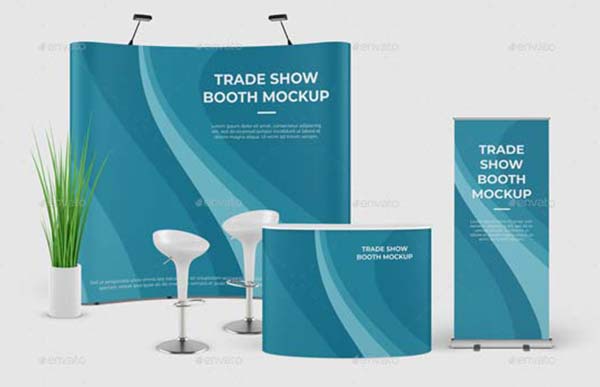 Premium Realistic Trade Show Booth Mockups