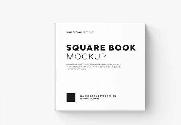 Premium Square Photoshop Book Mockup