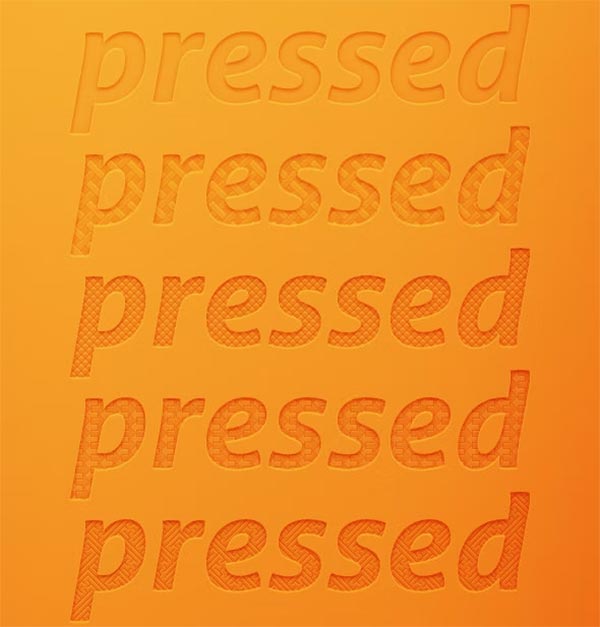 Pressed and Embossed PSD Styles