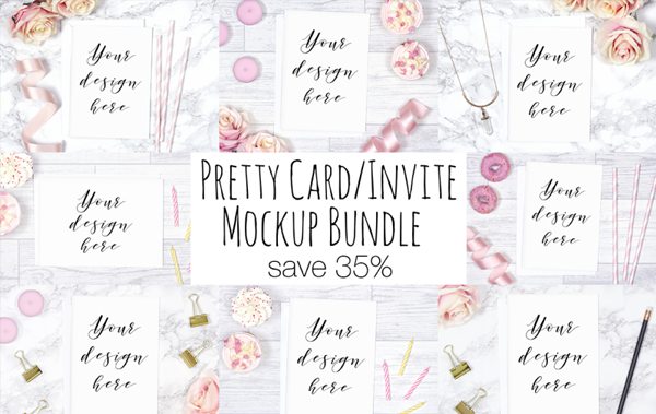 Pretty Card Mockup Bundle