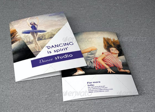 Print Bifold Brochure Dance Studio Template