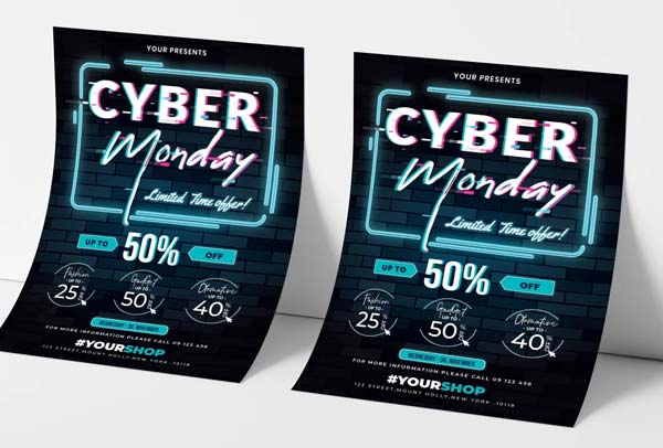 Print Cyber Monday Event Flyer Templates