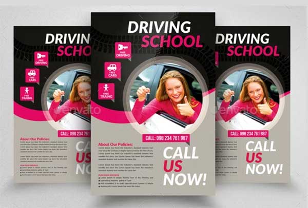 Print Driving School Flyer Template