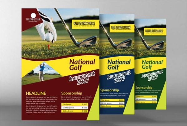 Print Golf Event Flyer Template
