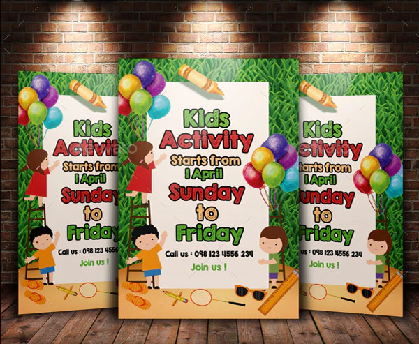 Print Kids Activity Flyer Template