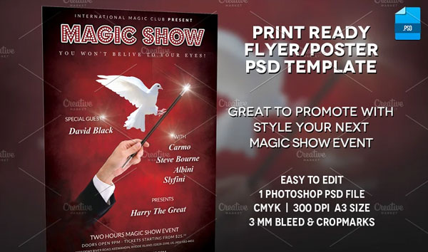 Print Magician Show Flyer Template