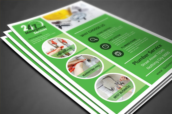 Print Plumber Service Flyer Templates