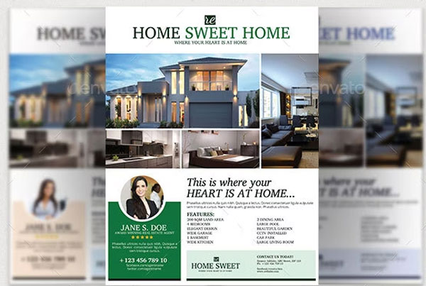Print Real Estate Flyer Template