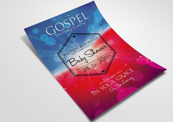 Printable Baptism Sunday Church Flyer Template