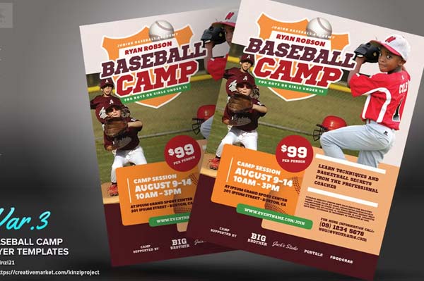 Printable Baseball Flyer Design