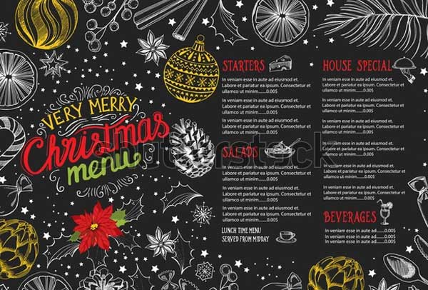 Printable Christmas Restaurant Brochure
