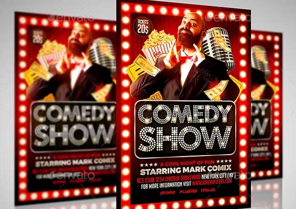 Printable Comedy Show Flyer Template Free Download