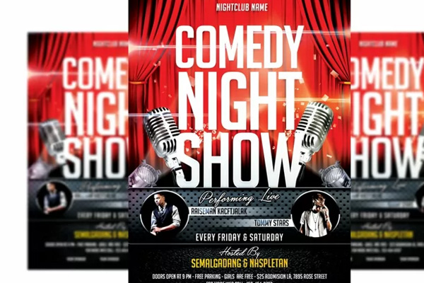 Printable Comedy Show Flyer Templates