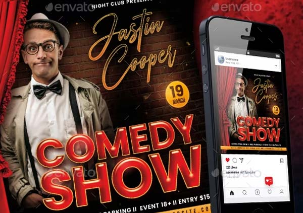 Printable Comedy Show Flyer