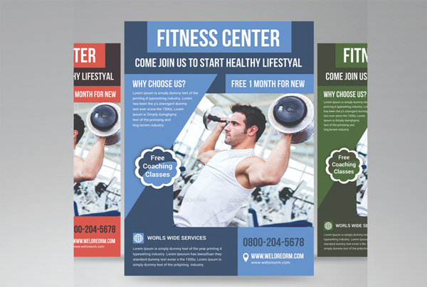 Printable Fitness Flyer Designs