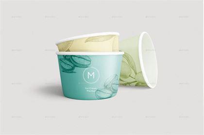 Printable Ice Cream Paper Cup Mockup