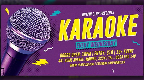 Printable Karaoke Party Flyer Template