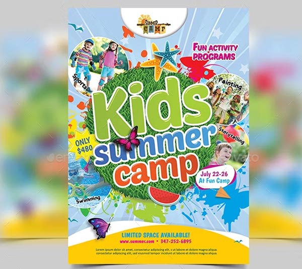 Printable Kids Summer Camp Flyer Template