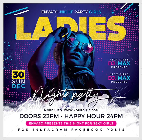 Printable Ladies Night Party Flyer
