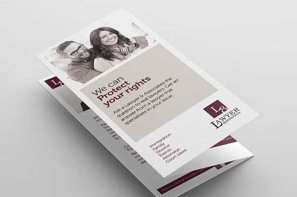 Printable Law Firm Trifold Brochure Template