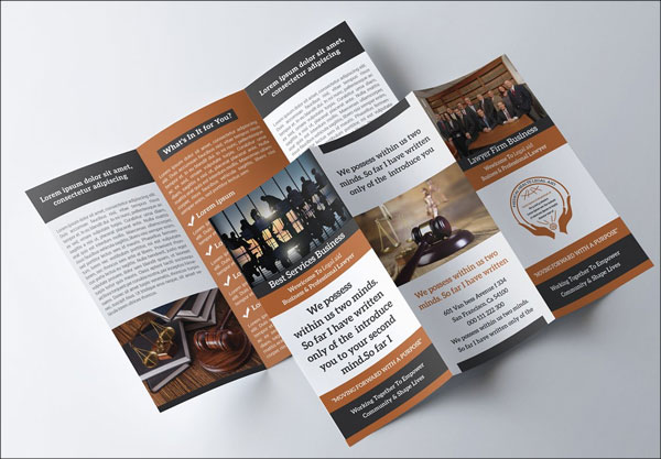 Printable Law Firm Trifold Brochure