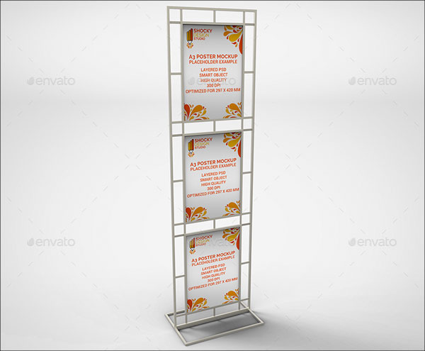 Printable Poster Stand Display Mockup