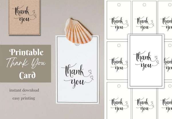 Printable Thank You Card