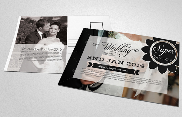 Printable Wedding Postcards