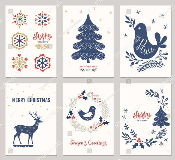 Printable Winter Holiday Greeting Cards