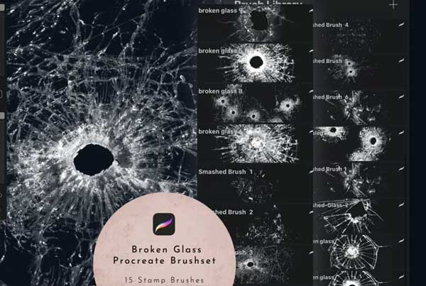 Procreate Broken PSD Glass Brush