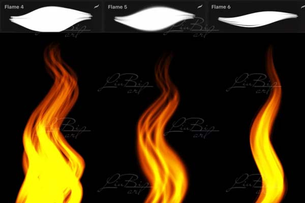 Procreate Fire PSD Brushes Set