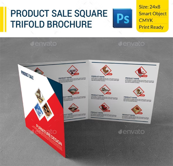 Product Sale Square Trifold Brochure