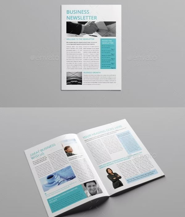 Professional Business InDesign Newsletter template