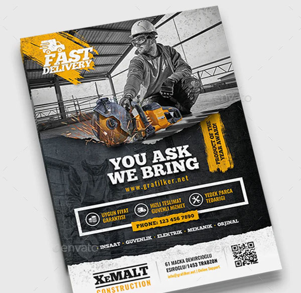 Professional Construction Flyer Template