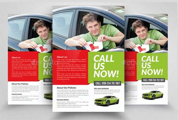 Professional Driving School Flyer Template